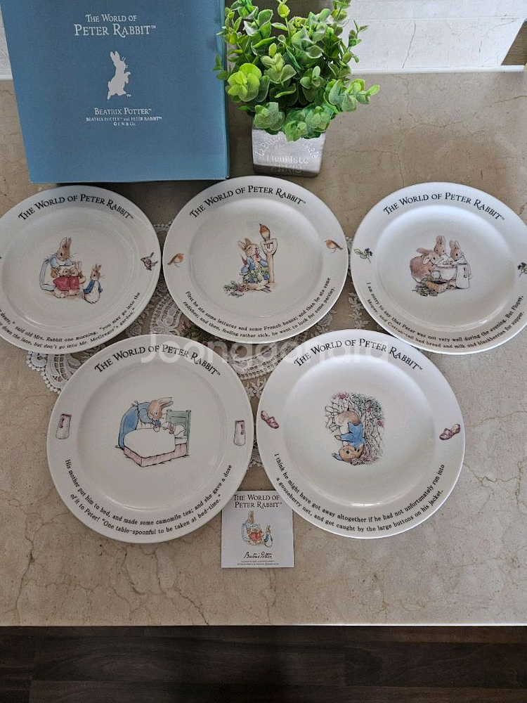(새상품)일본 야마카 피터래빗 접시세트(5장) 판매해요(택포)--0
