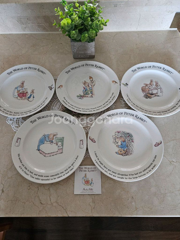(새상품)일본 야마카 피터래빗 접시세트(5장) 판매해요(택포)--1