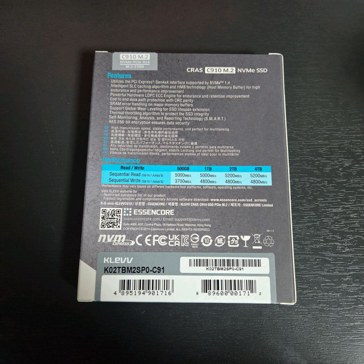 에센코어 klevv c910 m.2 ssd 2tb--1