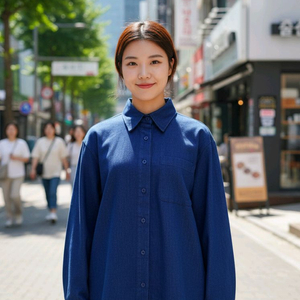 (새상품) 여성 데님셔츠 청남방 캐주얼룩 모던룩