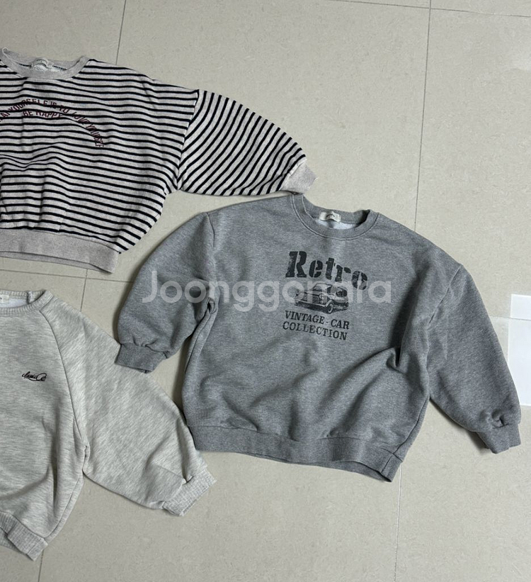 아동맨투맨, 유아맨투맨, 아동상의, 유아상의 5개 일괄--2