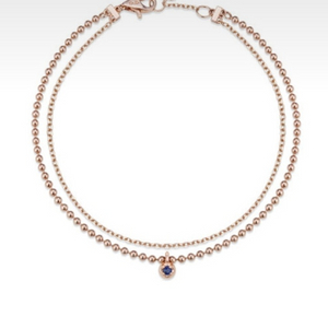 디디에두보 미스두 사파이어 14k 두줄 팔찌- 1cm연장제작