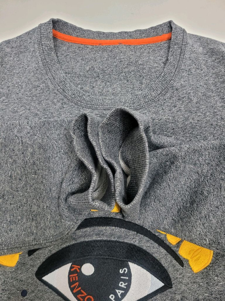 KENZO 겐조 빅아이 자수 로고 맨투맨 스웻셔츠 / 남 S 그레이--5