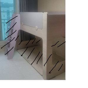 일룸 캐빈 벙커침대 1층 지지대 및 하부침대(사다리 포함)