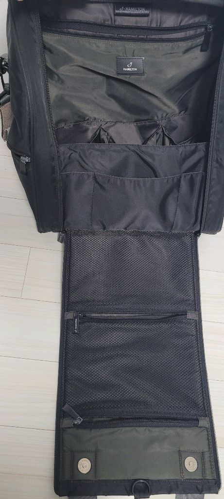 제이해밀턴 백팩 기저귀가방 프라다원단 한손오픈가능 방수 보온보냉--2