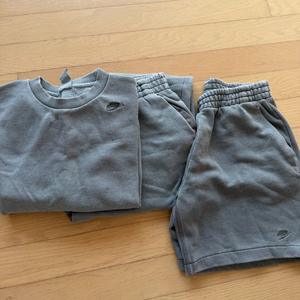 나이키 키즈 맨투맨 바지 반바지 3피스 세트 얇은 기모