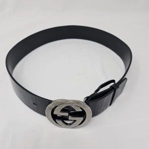 구찌 인터로킹 G 버클 벨트 블랙