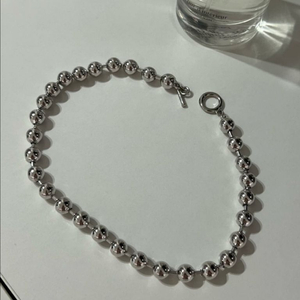 빈티지 헐리우드 실버 볼 목걸이초커