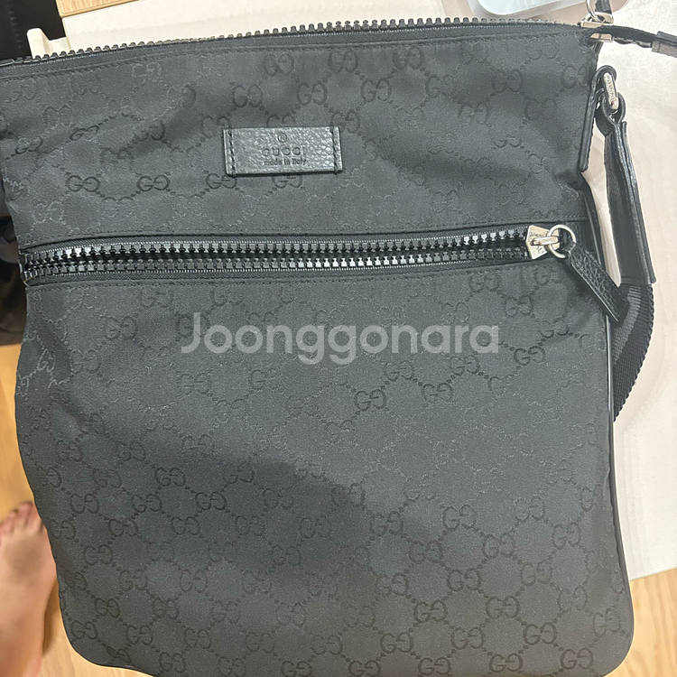 구찌 GG 패턴 메신저백 블랙--1