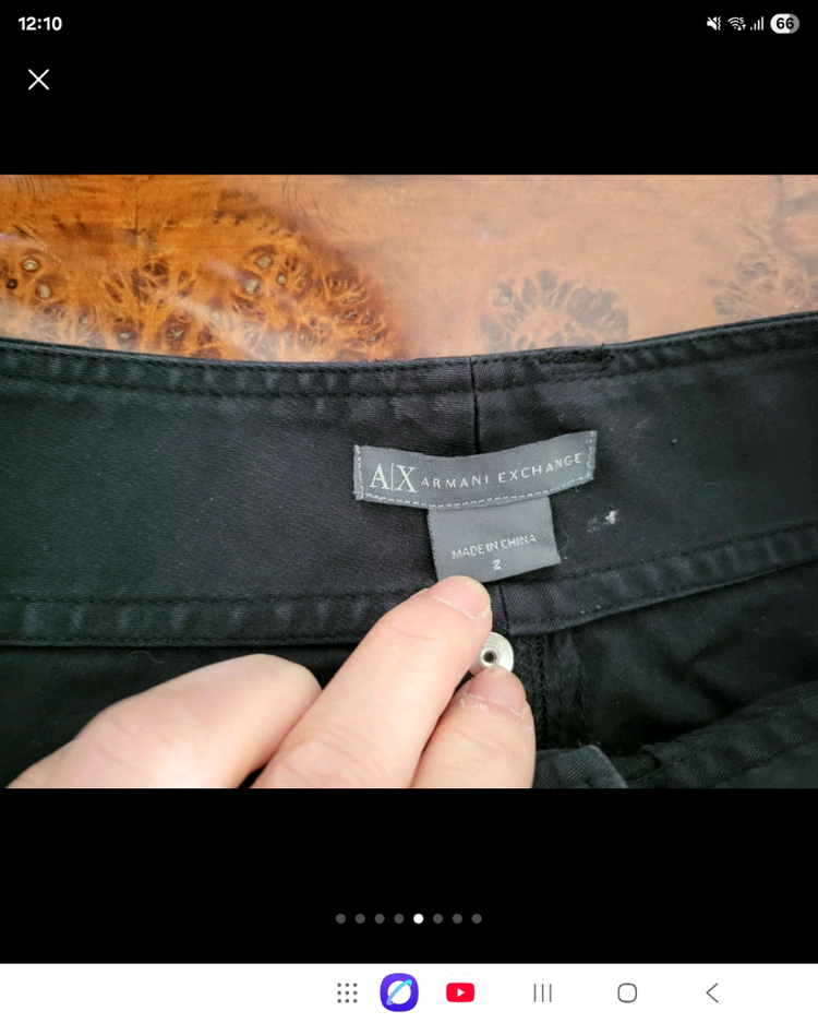 아르마니 익스체인지 AX 하이웨이스트 나팔 스컷--4