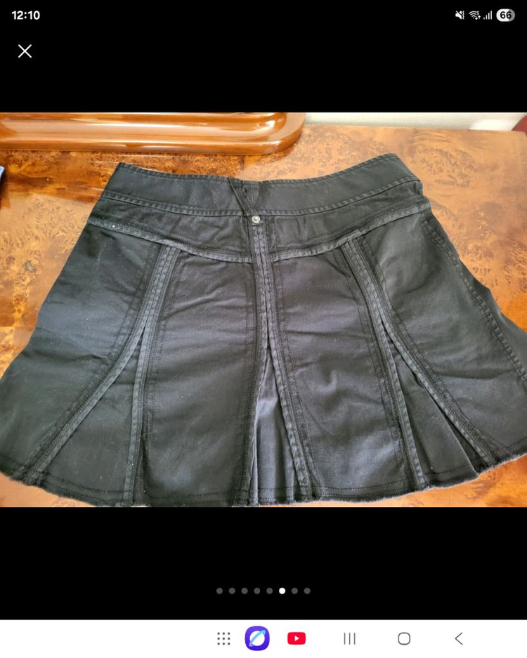 아르마니 익스체인지 AX 하이웨이스트 나팔 스컷--5