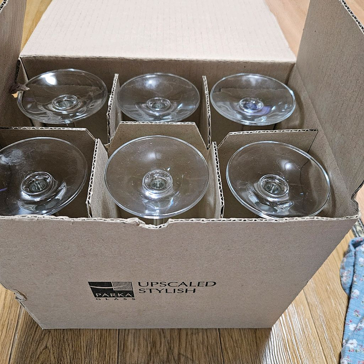 파카 와인잔 6개 세트--2