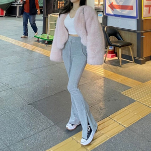 벨벳 골덴 부츠컷 롱 팬츠 스판 밴딩 바지