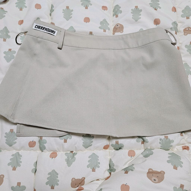 라뇨 체리퀴리 베이지 아이보리 랩스커트 레이어드 1사이즈 이미지