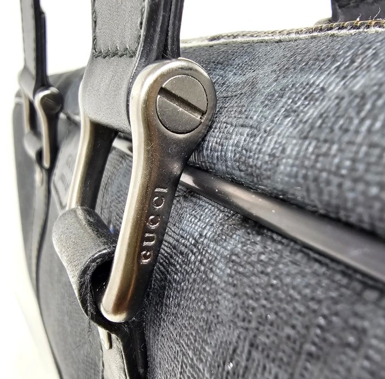 정품 구찌 GG 수프림 블랙 서류 가방--5