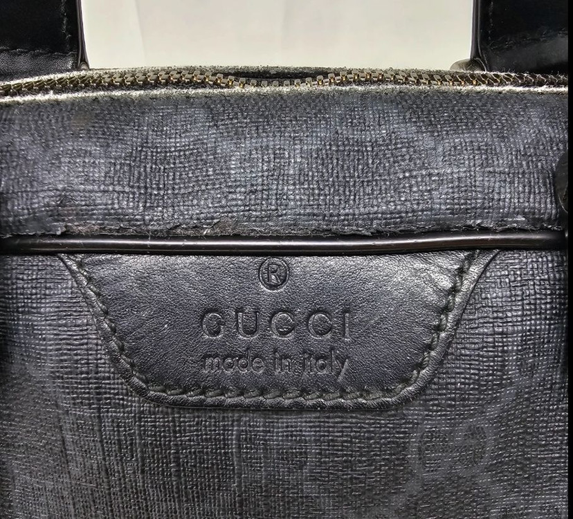 정품 구찌 GG 수프림 블랙 서류 가방--7