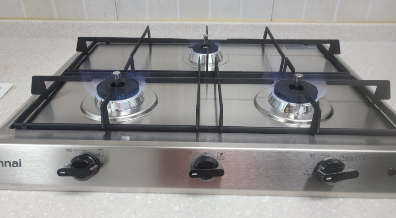 린나이 3구 가스렌지--2