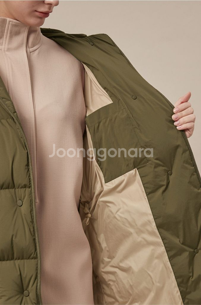 한섬 더 캐시미어 구스다운 패딩--4