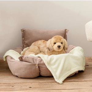 [최종가, 새제품] 더페피 강아지 고양이 극세사 담요 바닐라무스 컬러