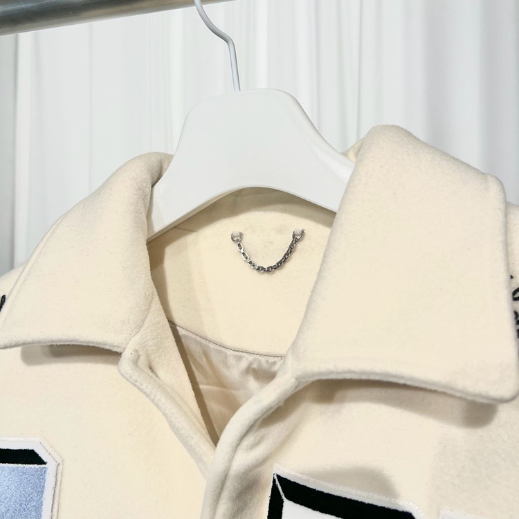 (50)루이비통 크림 바시티 자켓--5