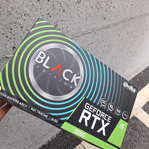 (박스만) 그래픽카드 박스 RTX3080 이엠텍 블랙 에디션