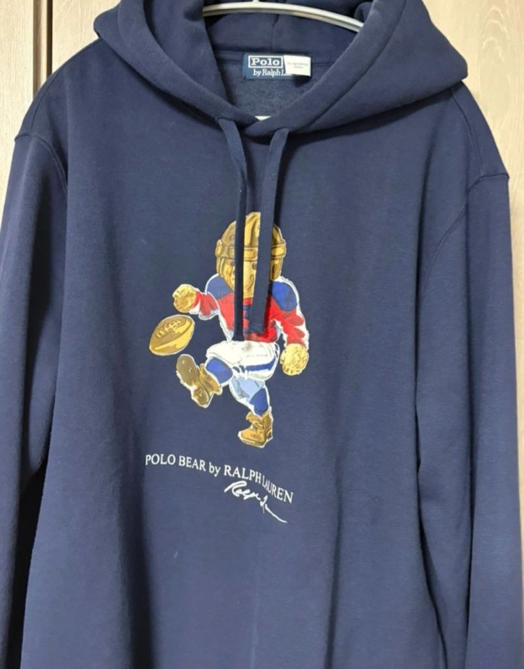 폴로 랄프로렌 베어 럭비 후드티 네이비 이미지