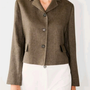 마시모두띠 린넨 혼방 크롭 자켓