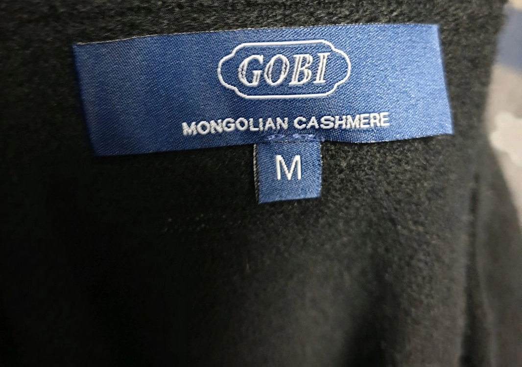 GOBI 고비 몽골 캐시미어100% 니트 롱원피스 블랙 (M) 이미지