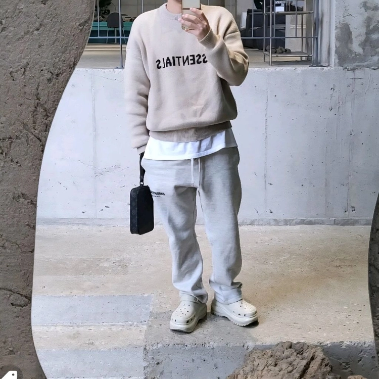 [S] 피어오브갓 에센셜 니트 풀오버 스웨터 니트 리넨 이미지