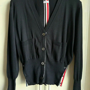 톰브라운 여성 RWB 스트라이프 브이넥 가디건 40. 이미지