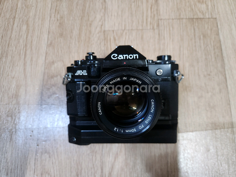 캐논 A-1바디및 50mm F1.2 렌즈 + 모터드라이브 셋트 판매합니다--1