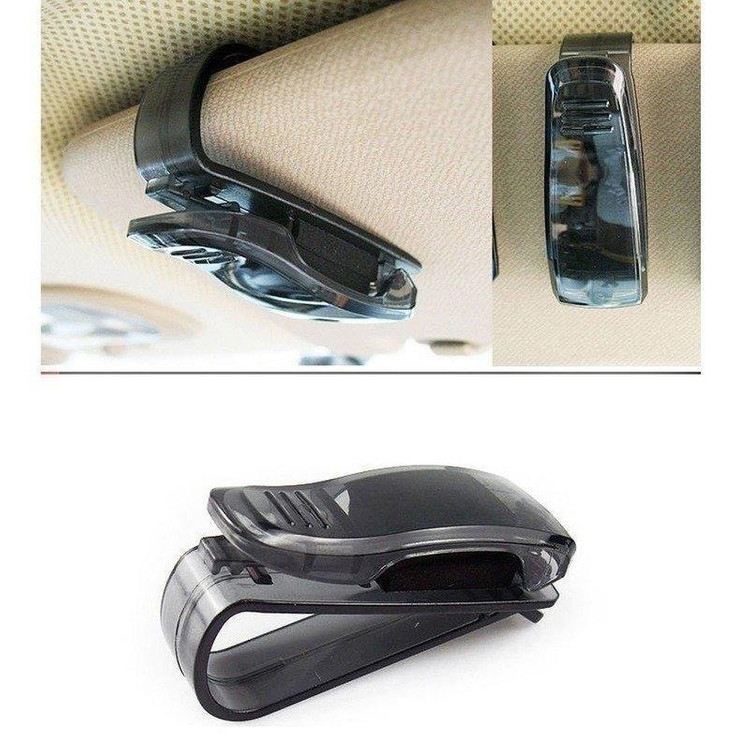 새 2개 차량용 선글라스 거치대 안경 홀더 집게 주차권 영수증 명함 이미지