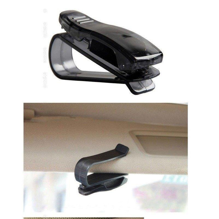 새 2개 차량용 선글라스 거치대 안경 홀더 집게 주차권 영수증 명함 이미지