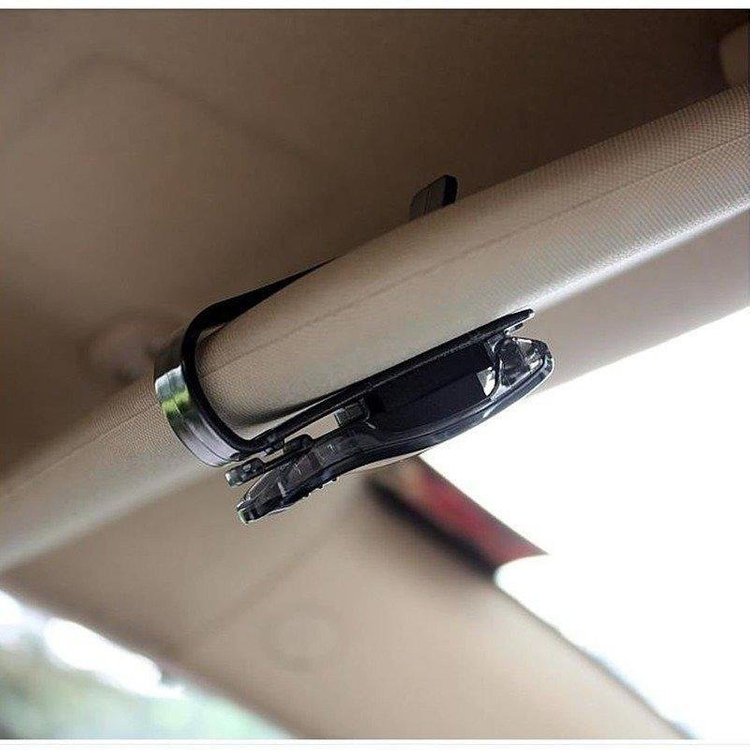 새 2개 차량용 선글라스 거치대 안경 홀더 집게 주차권 영수증 명함 이미지