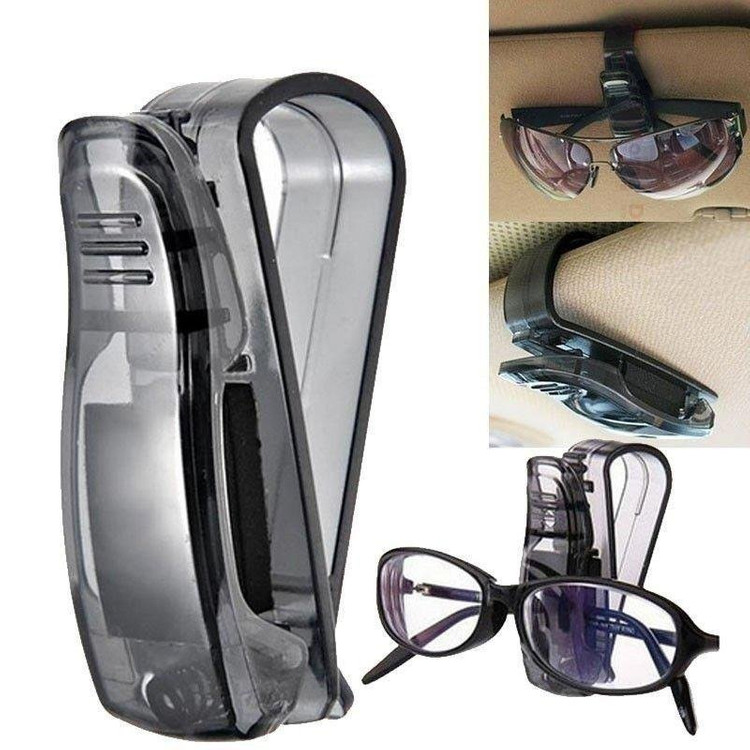 새 2개 차량용 선글라스 거치대 안경 홀더 집게 주차권 영수증 명함 이미지