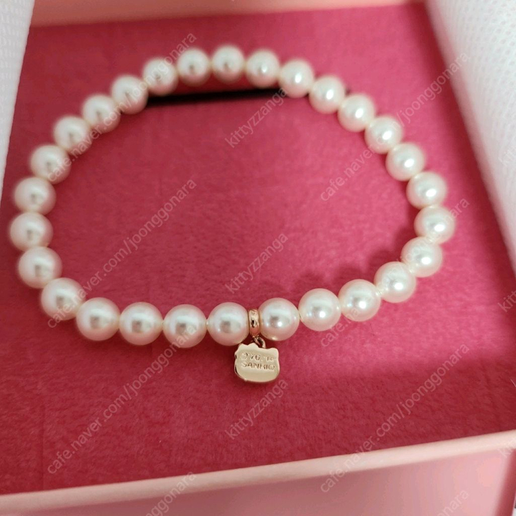 헬로키티 주얼리 시그니처 진주 팔찌 키티--2