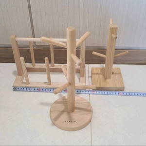 고무나무 우드 컵걸이 3개