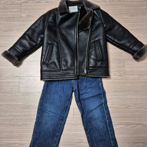 자라 ZARA 남아 청바지&가죽자켓 6Y