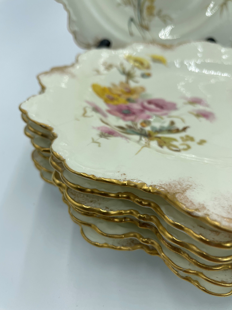 엔틱 로얄 크라운 더비 꽃무늬 플레이트 6ea .240--1