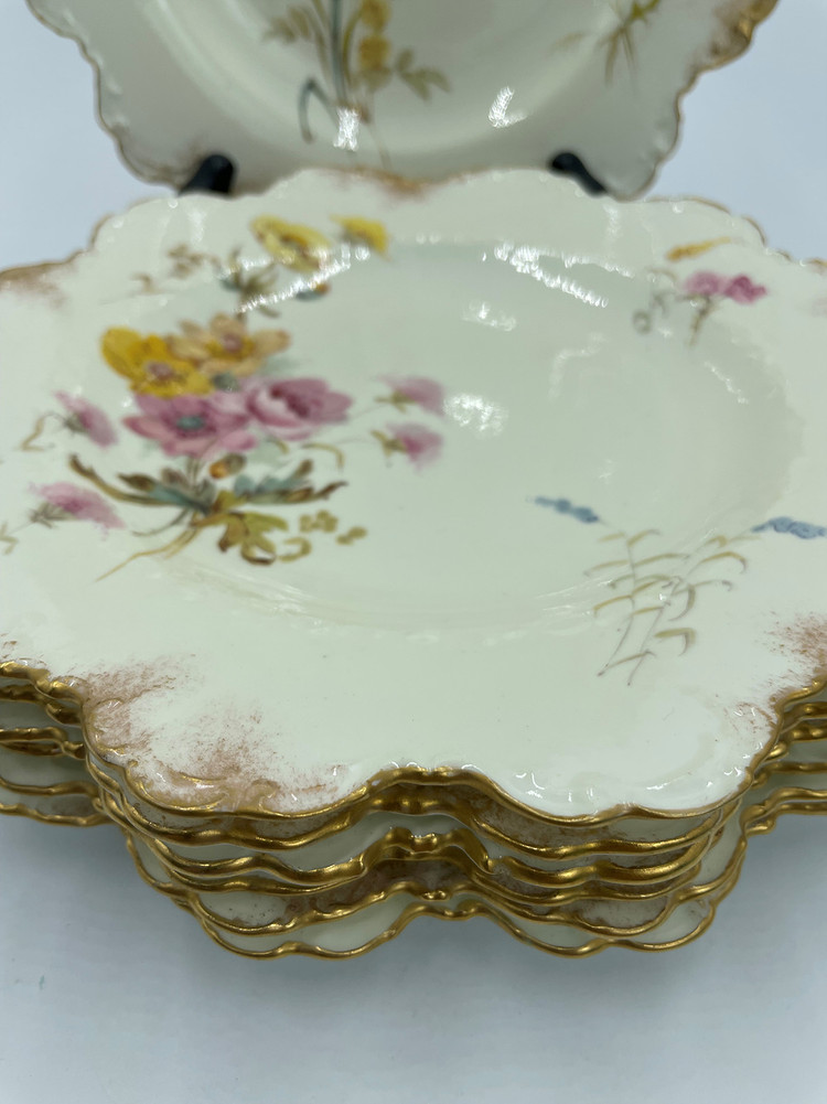 엔틱 로얄 크라운 더비 꽃무늬 플레이트 6ea .240--2