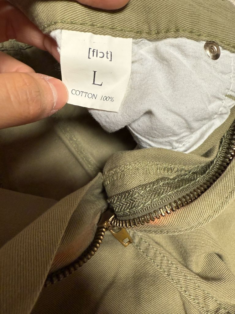 리본타이 빈티지 팬츠/면바지/더티팬츠/빈티지진/카키색바지/여자바지 이미지