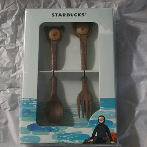 미개봉) 스타벅스 제주 우드 커트러리 세트