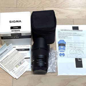 시그마 아트 사무식 35mm F1.4 DG HSM 렌즈 캐논용 팝니다.