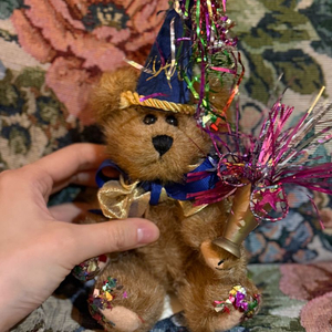 보이즈베어 빈티지 파티 모자 레어 밀레니엄 곰인형