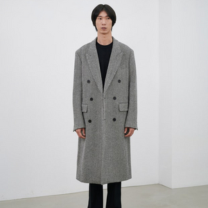 마마가리 헤링본 더블 코트