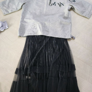 여성 봄 가울 간절기 원피스+샤스커트 티셔츠 세트