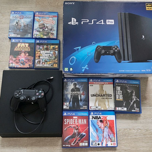 PS4 Pro 1TB 제트블랙 CUH-7117B + 게임 9개 25만원