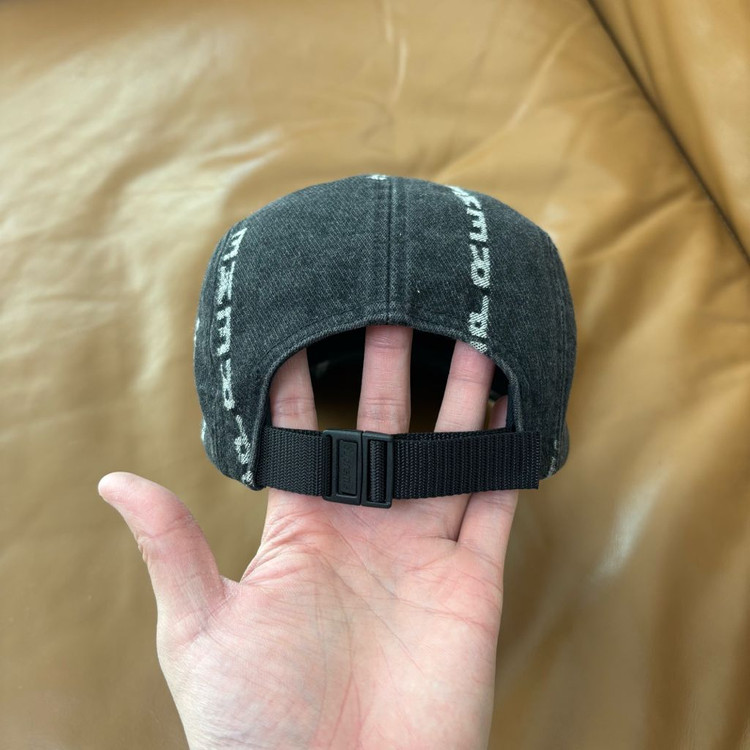 슈프림 캠프캡 모자 박스로고 데님 블랙--6