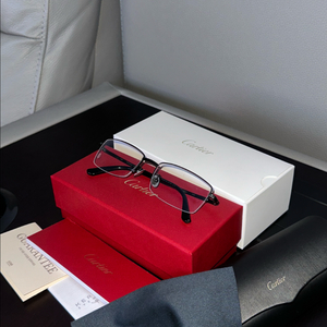 (신품급)까르띠에 산토스 반무테 안경(CT0255O 006)