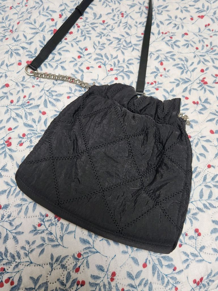 사만사타바사 블랙 퀼팅 크로스백 숄더백 토트백--1